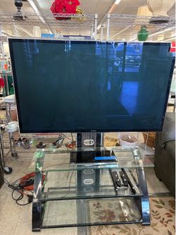 Panasonic 60” Plasma HDTV TC-P60ZT60 w/ Swivel Wall Mount & Glass TV Stand