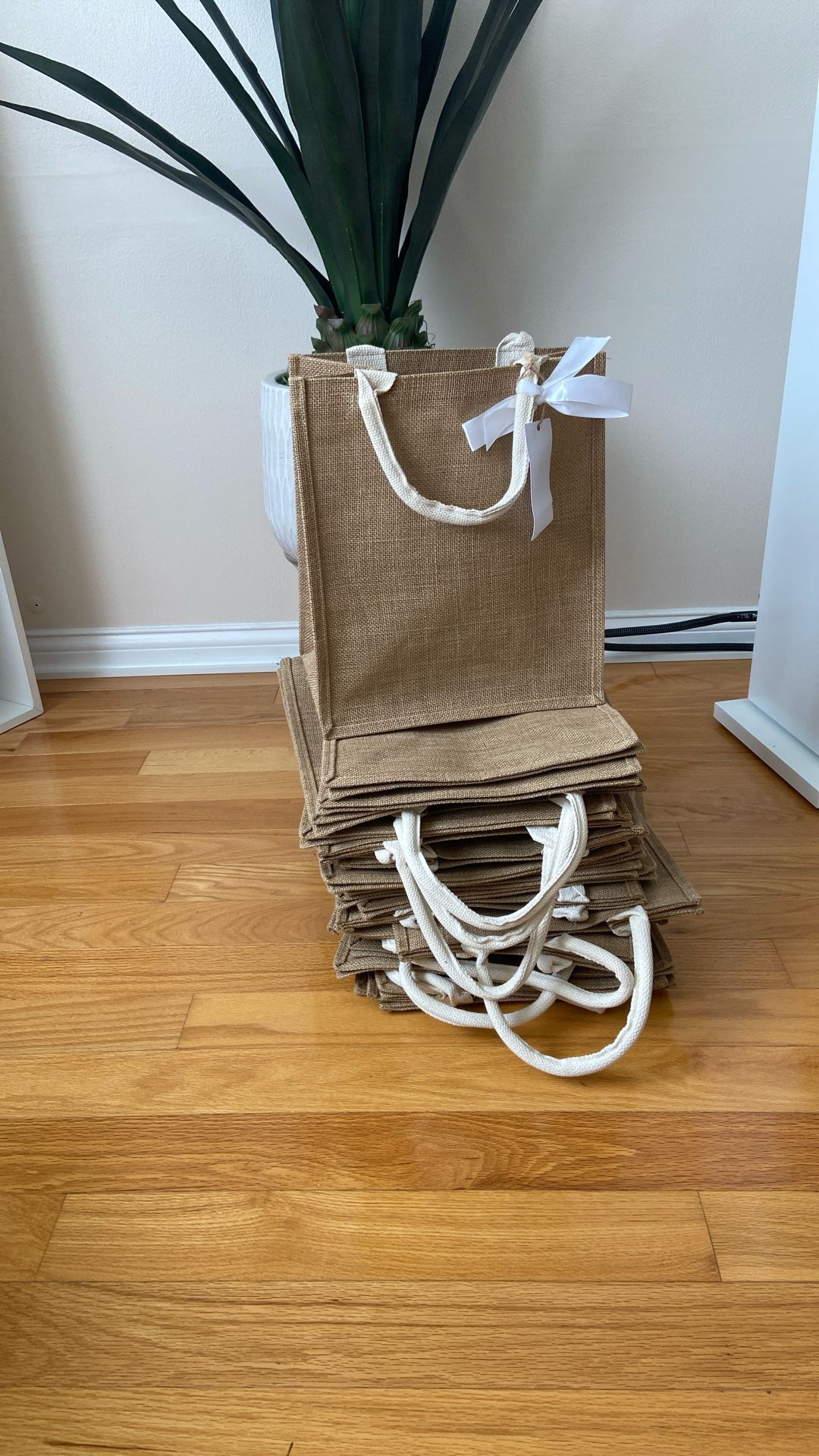 Burlap Tote Bag Bundle of 20