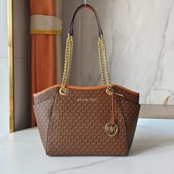 Michael Kors Double Ear Zipper Chain Tote Bag for Women