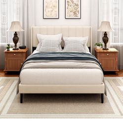 Queen Bed, Headboard, Frame & mattress. 