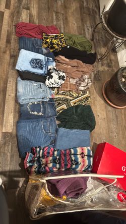 Women’s cloth dresses, sweaters, shirts and jeans