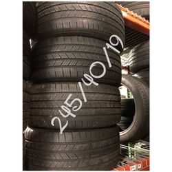 Used tires for sale 245/40/19 $250 all four free installation and balancing