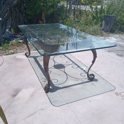Glass Table and Metal