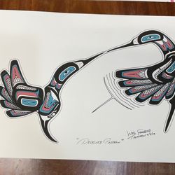PNW Artist Will Foulkes Original Tribal Painting Native Art “Delicate Passion” Signed & Dated