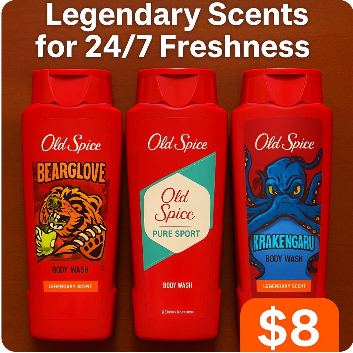 🔥 Old Spice Body Wash – Legendary Scents for 24/7 Freshness 🔥