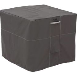 Classic Accessories Ravenna Water-Resistant 34 Inch Square Air Conditioner Cover, Taupe