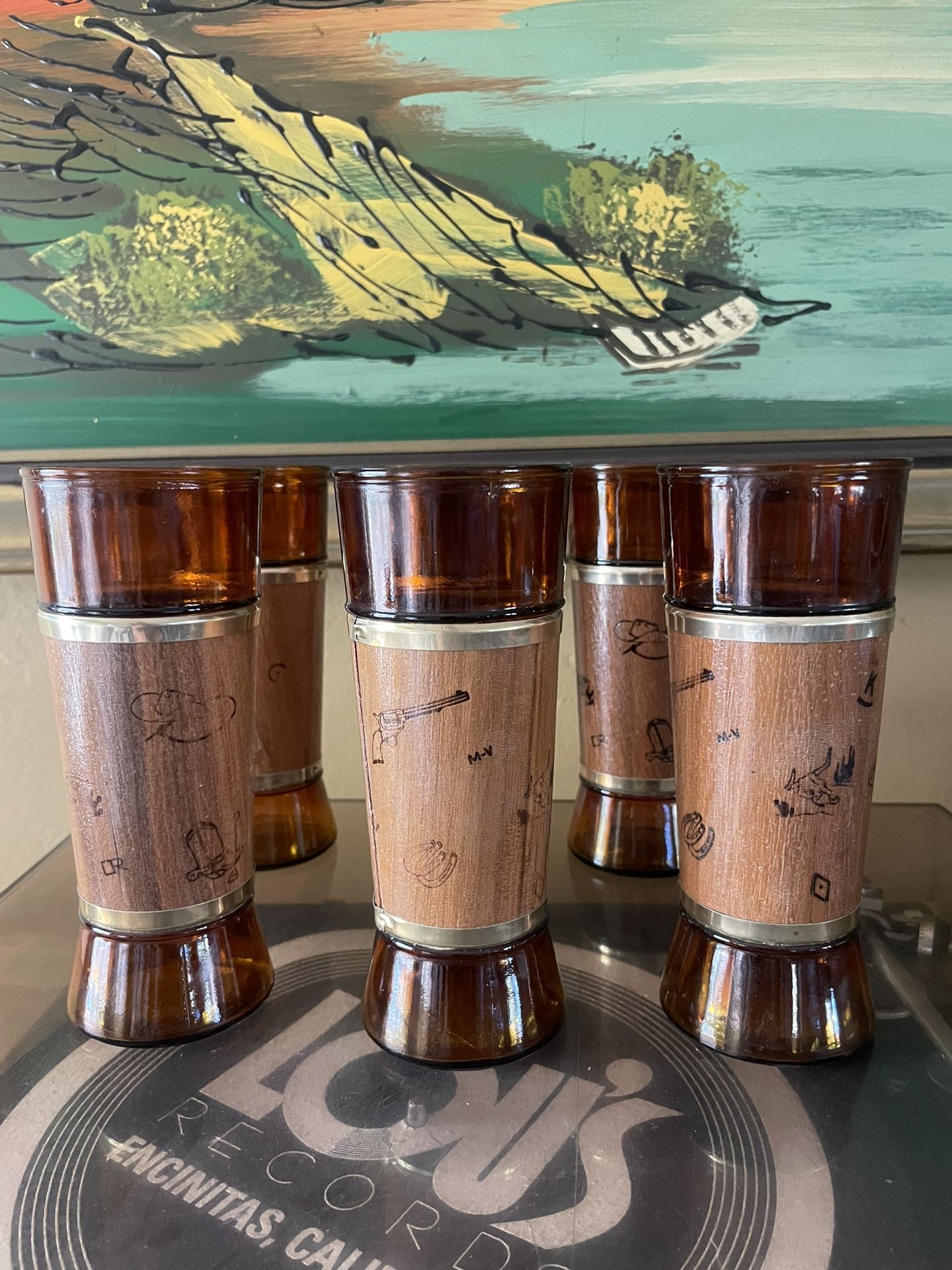 Vintage Western Bar Glasses
