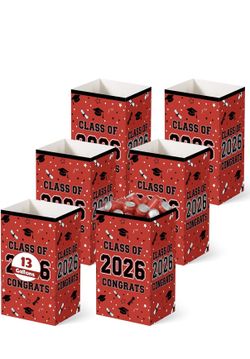 6 Pack 13Gal Disposable Trash Cans - Class of 2026