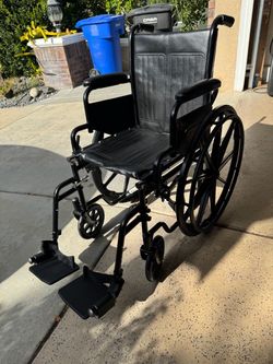Standard Folding Wheelchair with Footrests