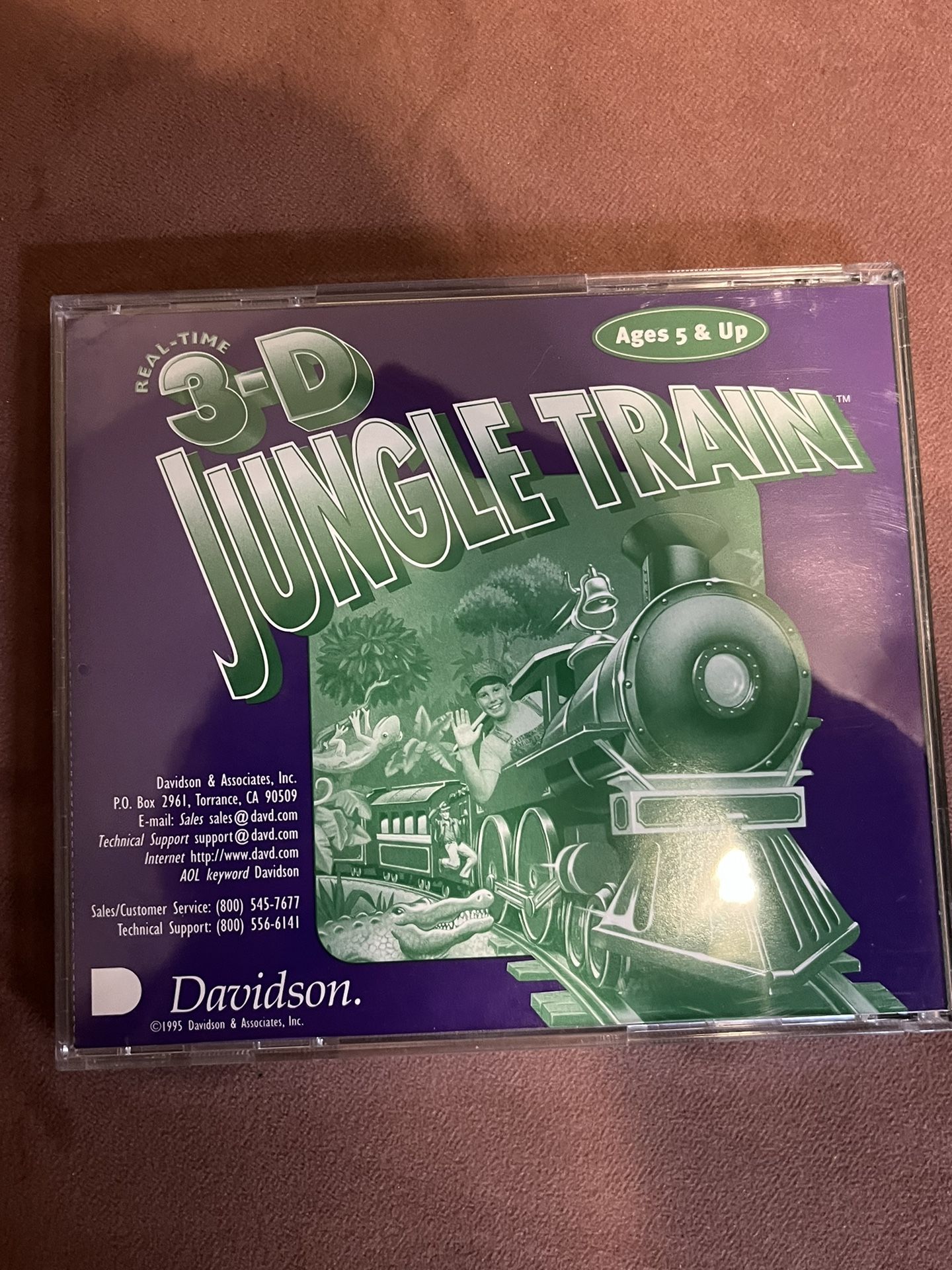 3D Jungle Train Davidson 1995 Real Time Windows 95 CD ROM Video Game