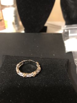 Men’s 14 kt gold filled diamond cz wedding engagement ring size 8