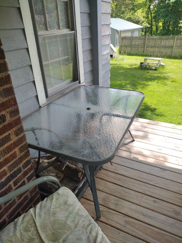 Glass Patio Table