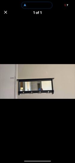 mirror with coat hanger / keychain holder