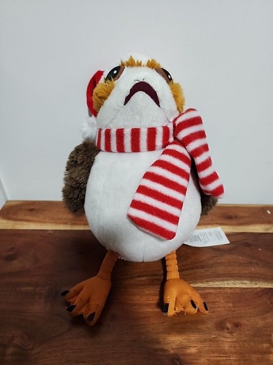 Disney Parks Star Wars Porg Christmas Holiday Plush Santa Hat The Last Jedi
