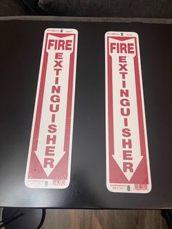 Hillman Metal Fire Extinguisher Signs