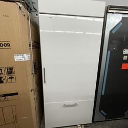 Kitchen Aid 36” Built In Bottom Freezer Panel Ready Used