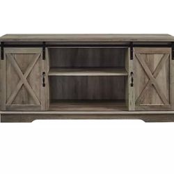 Barn Door tv stand  70” L x 28”H x 15” D