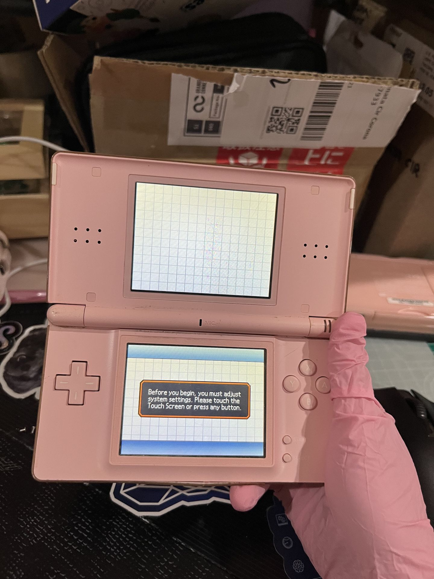Coral Pink Nintendo DS Lite - comes with charger