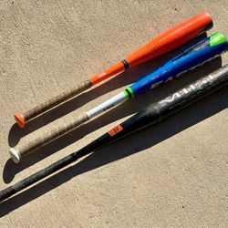 MIKEN FREAK Flex 98 34” Slowpitch Softball Bat + EASTON 28, 26 Baseball