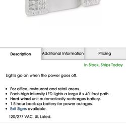 Uline Emergency Lights 