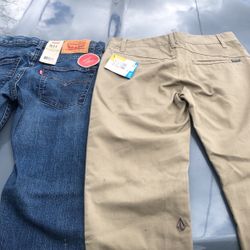 Boys Pants Brand New Levi’s Volcom 