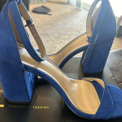Blue Suede Women’s  dress shoes 