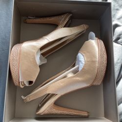 BCBG Maxazria Champagne Heels