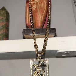 3 Gold Dragon Pendants  