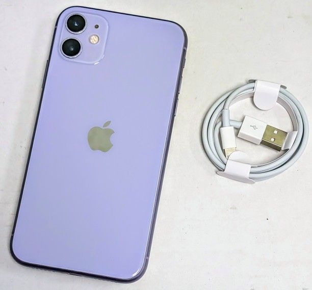 Like New iPhone 11 Purple for T-Mobile Sprint Metro by T-Mobile MetroPCS Ultra Mobile Mint Mobile Simple Mobile TruConnect Lycamobile