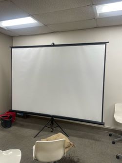 Portable Projector Screen with Stand 120 inch