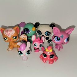 lot of 7 LPS Littlest Pet Shop mini figures
