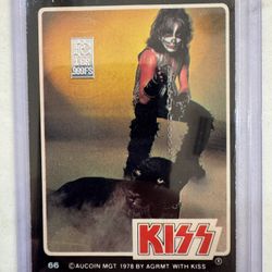 1979 Donruss KISS #66  of PETER CRISS (Great Looking Cards of Peter) W . 999 Silver!
