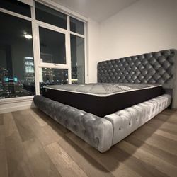 New In Box King Bed Frame +Mattress (Read Description Below)