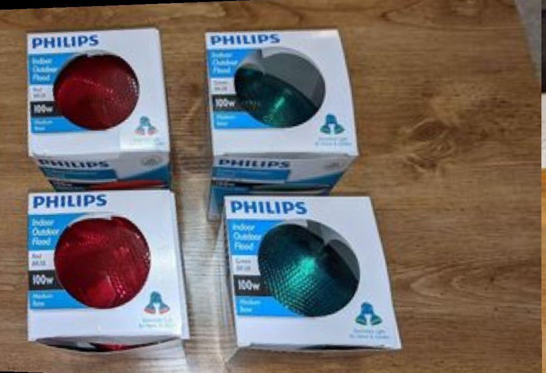 2 Red and 2 Green Indoor / Outdoor Christmas Lights