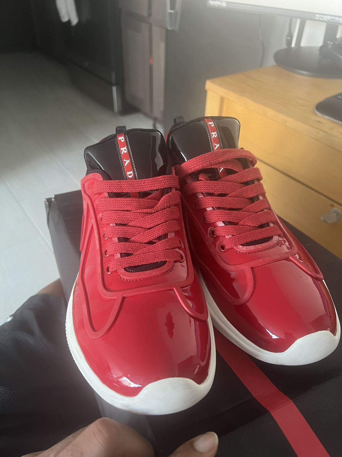Prada Linea Rossa Prada America's Cup Low Top Sneaker (Men