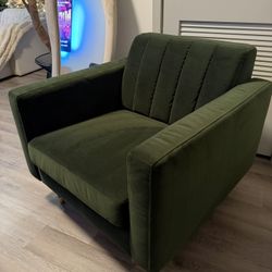 Hunter Green Couch & Chair Set 