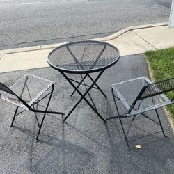 Metal Folding Table & Chairs