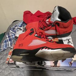 Jordan 5s Red Size 10