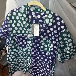 Studio 189© J.Crew camp-collar shirt in mix and match polka dot