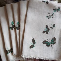 Butterfly Designs, Linen Napkins/Placement Mats