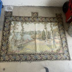 Vintage French Wall Hanging Tapestry