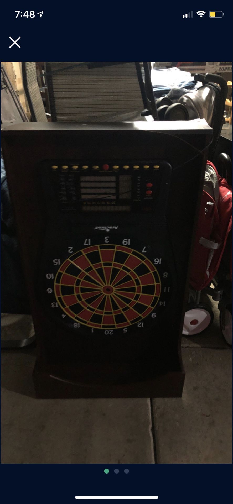 Dart board with stand