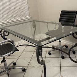 Mesa De Comedor Para 6 Personas Con 4 Sillas De Oficina 