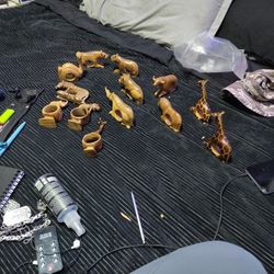 African Napkin Holders Hand Carved