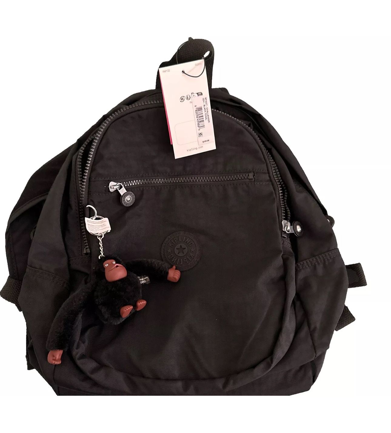 NWT Kipling Challenger Backpack, ODH BLACK TONAL