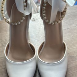 White Heels Size 7