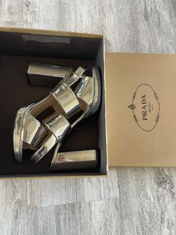 Brand New Prada Silver Shoes - Retail $1200 + Tax