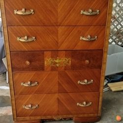 Vintage Art Deco Wooden Dresser