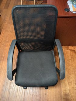 High-Back Black Mesh Office Chair with Rolling Wheels