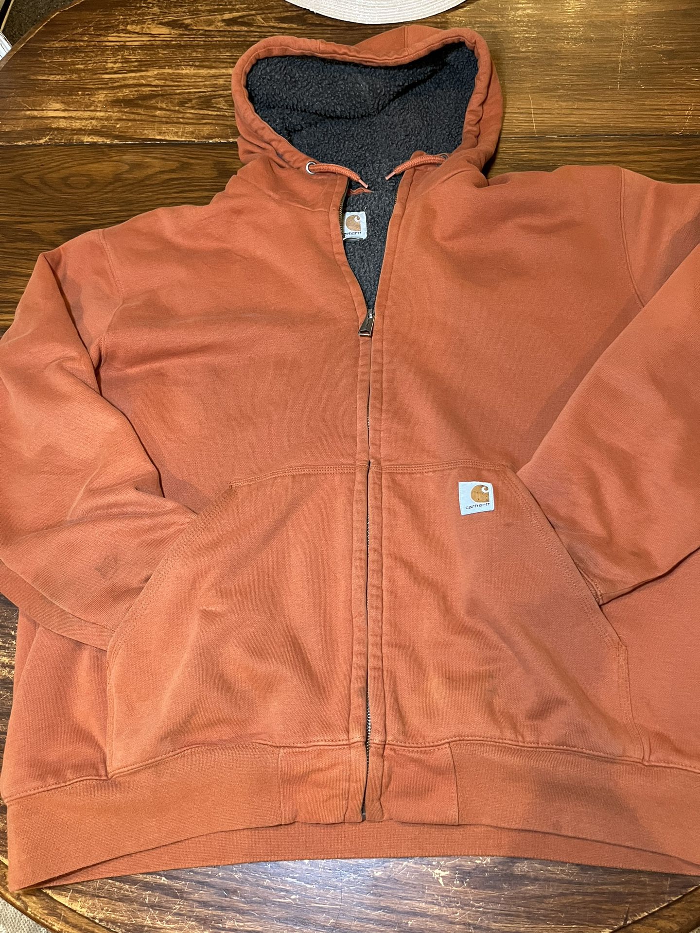 carhartt jacket xl  Sherpa Lined Burnt Orange Made In 2013